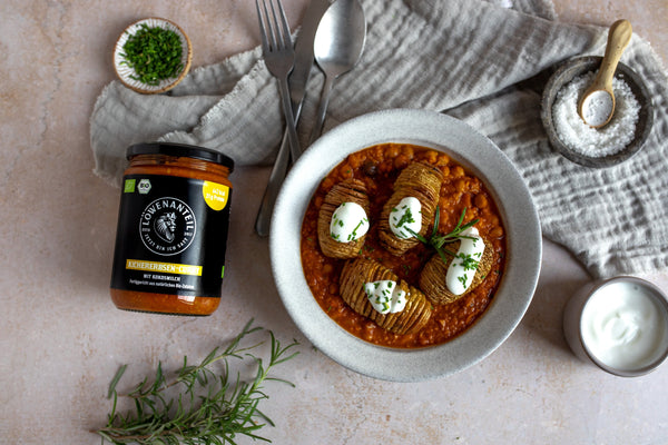 Fächerkartoffeln mit Kichererbsen-Curry - Löwenanteil