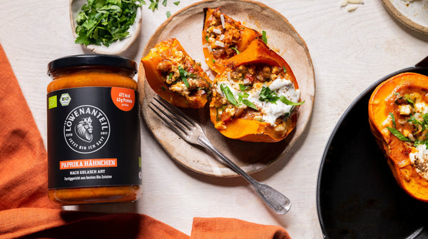 Gefüllter Paprika-Hähnchen-Kürbis - Löwenanteil