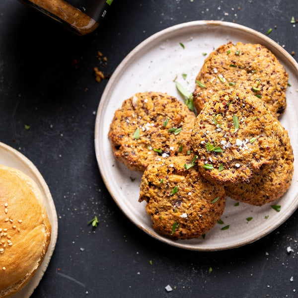 Kichererbsen-Curry Burger Bratlinge aus dem Backofen - Löwenanteil