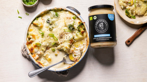 Protein-Hühner Frikassee Kartoffel Gratin - Löwenanteil