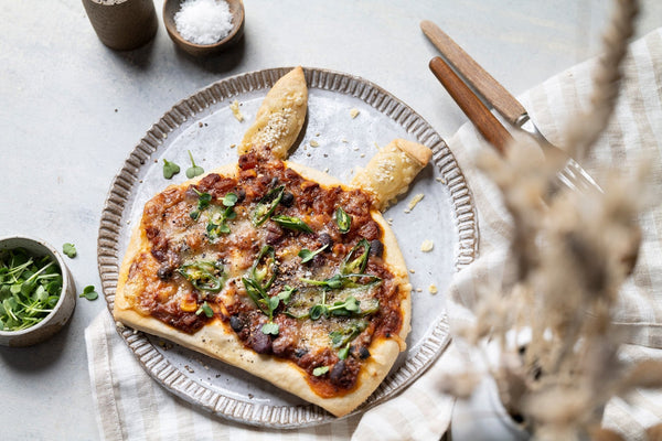 Vegane Pizza: Chili Vegano Hasenohren-Pizza - Löwenanteil