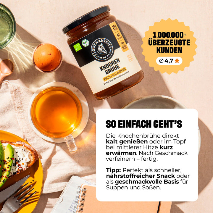 Knochenbrühe Herzhaftes Landhuhn - Löwenanteil