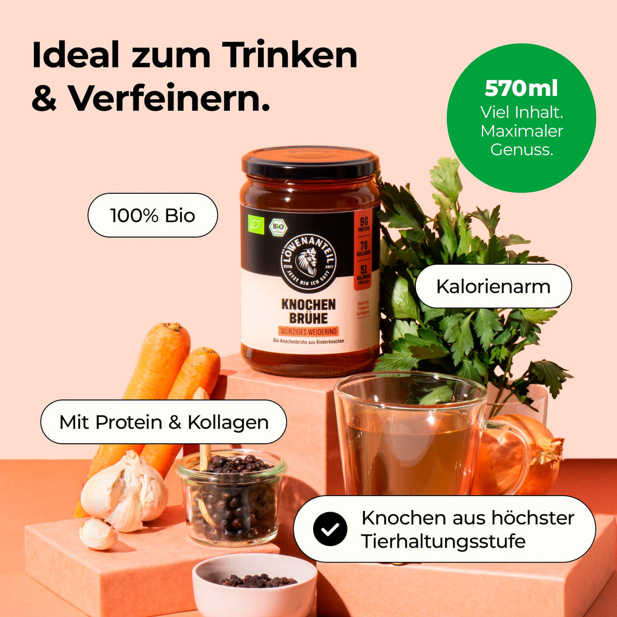 Knochenbrühe Würziges Weiderind - Löwenanteil